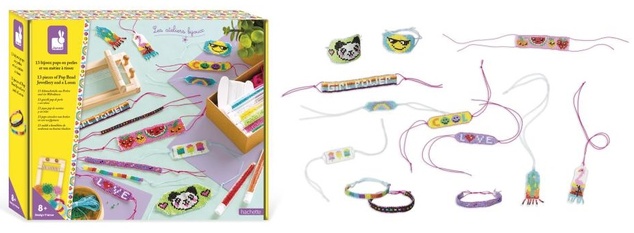 Janod Atelier Set creazione gioielli Bracciali intrecciati 13 pezzi da 8 anni