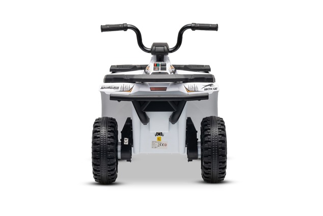 Licencovaná elektrická štvorkolka Arctic Cat 12V so zadným pohonom, biela, LED svetlá, Lít
