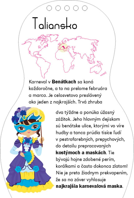 Obliekame bábiky na KARNEVAL – omaľovánky