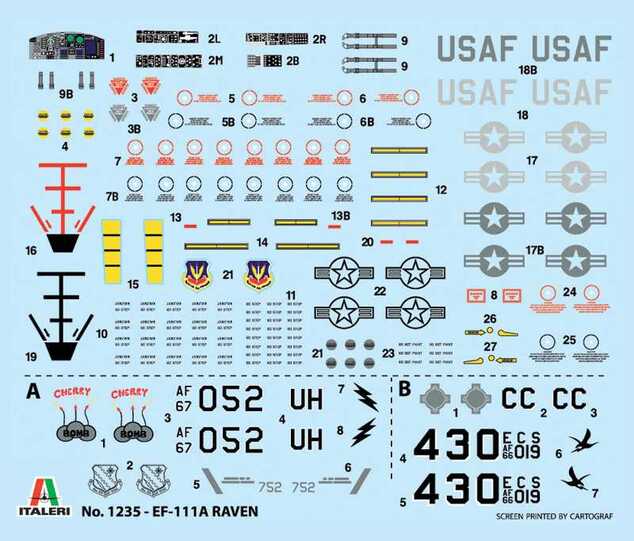 Model Kit letadlo 1235 - EF-111 A Raven (1:72)