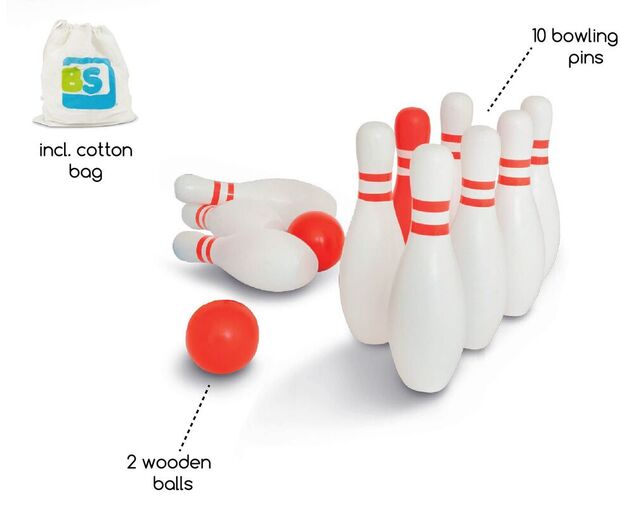 BS Toys Bowling - červená &amp; biela