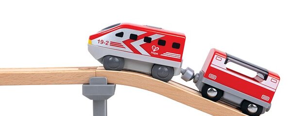 Hape Lokomotíva Intercity na batérie, červená