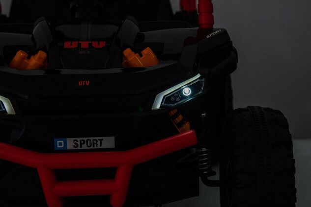 Elektrické autíčko UTV Small 12V, čierne, Pohon zadných kolies, 12V batéria