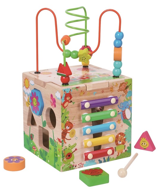 2Kids Toys Cubo motorico con labirinto Animali allegri