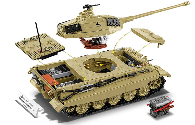 Cobi 2686 II WW Tiger II King Tiger (KTV2), 1:28, 1572 k