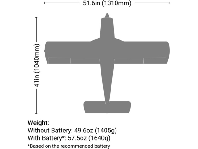 E-flite Cherokee 1.3 AS3X SAFE Select BNF Basic