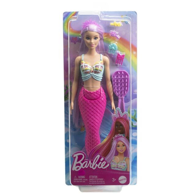 Mattel Barbie Märchenpuppe mit langen Haaren – Meerjungfrau
