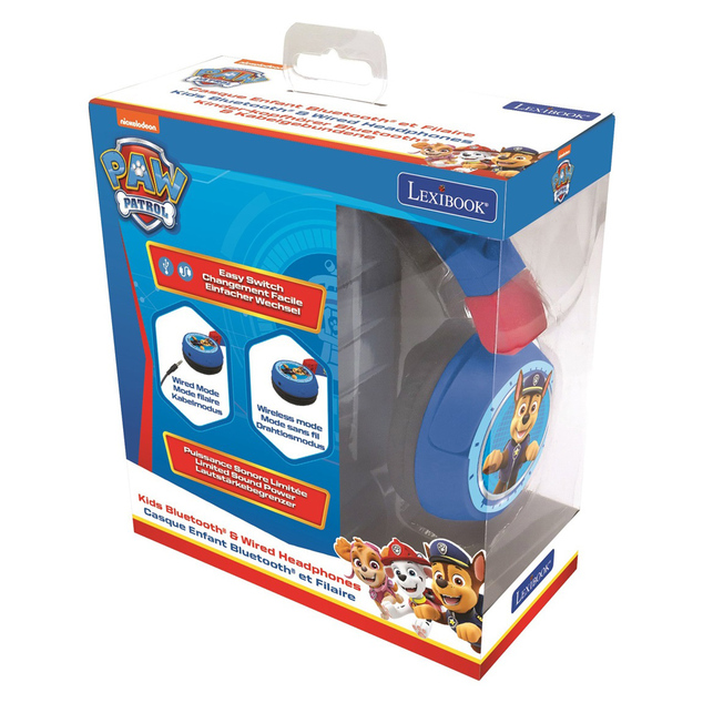 Lexibook Faltbare kabellose Kopfhörer Paw Patrol