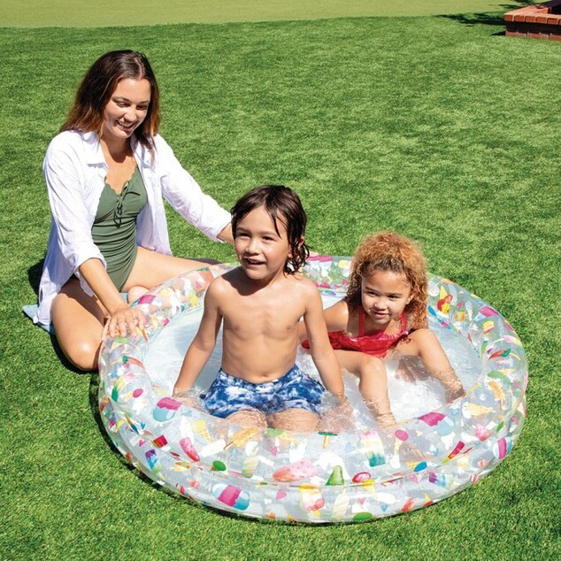 Piscina gonfiabile Intex con palla e ruota, 122 x 25 cm