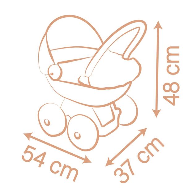 Smoby Baby Nurse Kočík hlboký pre bábiky PRAM