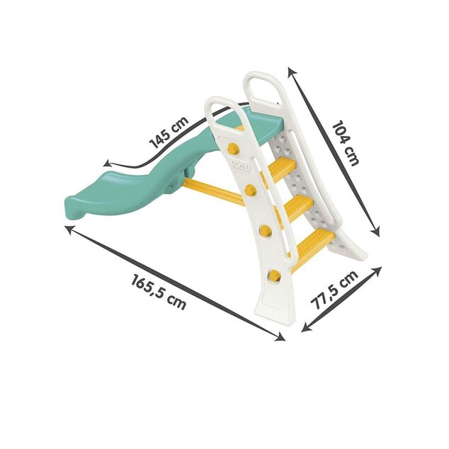 Grand toboggan aquatique Dolu, blanc-vert