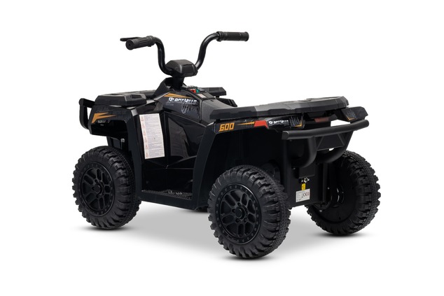 Licencovaná elektrická štvorkolka Arctic Cat 12V so zadným pohonom, čierna, LED svetlá, Lí