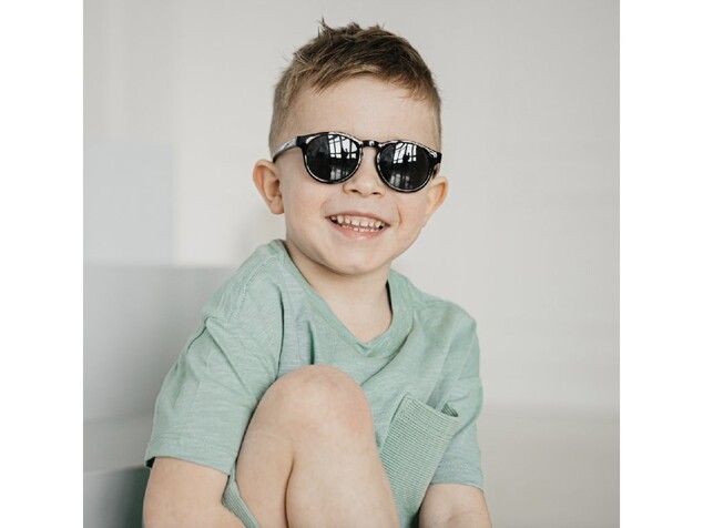 LITTLE KYDOO Sonnenbrille Bright Black UV 400, polarisiert 2-4 Jahre