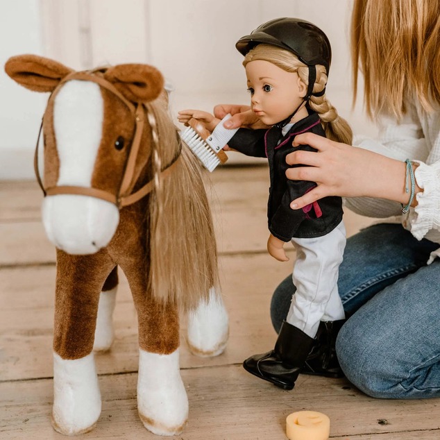 Götz Pony zum Kämmen und Reiten für Puppen 50cm