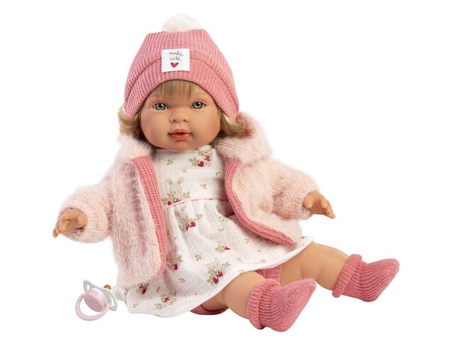 Llorens 42168 CARLA - muñeca realista con sonidos y cuerpo de tela suave