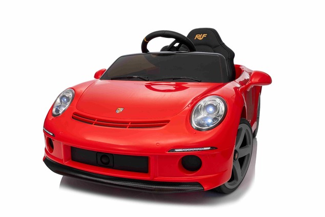 Elektrické autíčko RUF GT 12V, červené, Otváracie dvere, 2.4 GHz diaľkové ovládanie, LED s