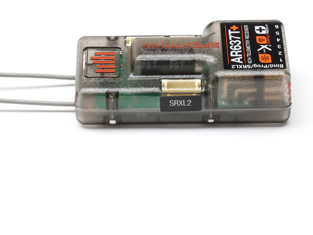 Spektrum prijímač AR637T+ AS3X+/SAFE s telemetriou