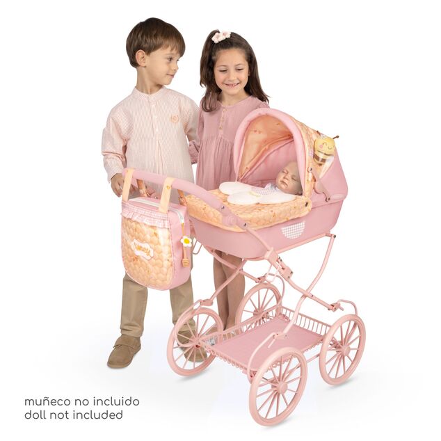 DeCuevas 80070 Passeggino pieghevole per bambole con borsa Honey 2026 – 81 cm