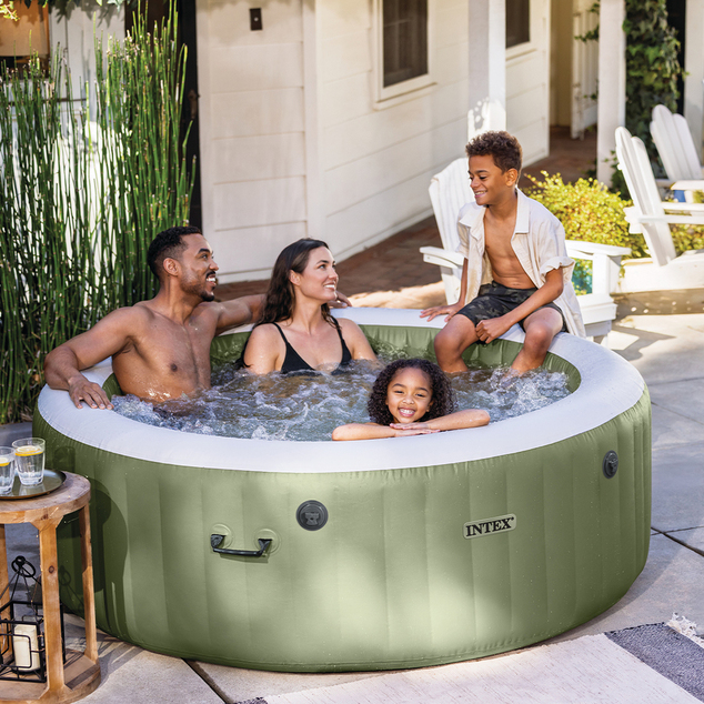 Intex 28426NP Nafukovacia vírivka Purespa Bubble Massage Olive green (pre 4 osoby)