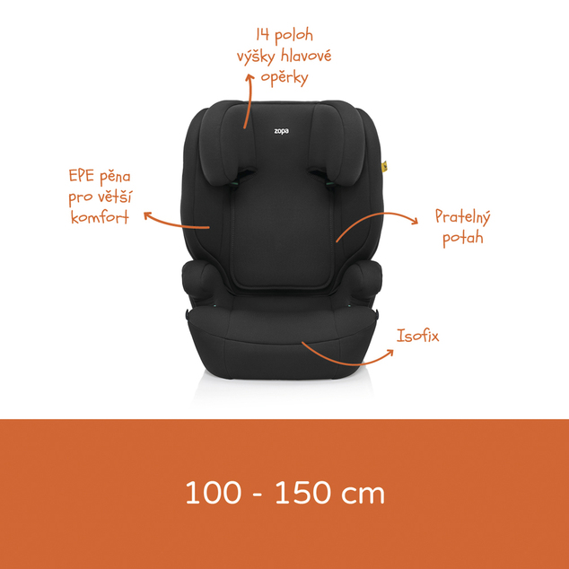 Autosedačka Beta i-Size isofix, Grey