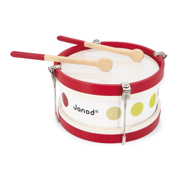Janod Tambor de madera para niños Confetti