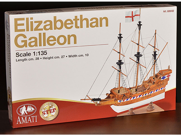 AMATI Elizabethan galeóna 1:135 First step kit