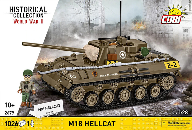 Cobi 2679 II WW M18 HELLCAT, 1:28, 1026 p, 1 f
