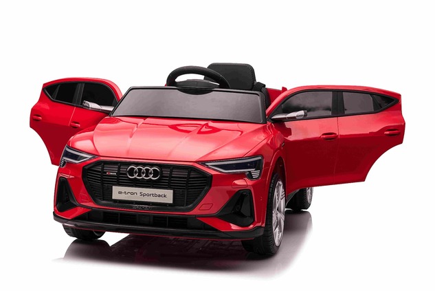 Elektrické autíčko Audi E-tron Sportback 12V, červené, široké jednomiestne sedadlo