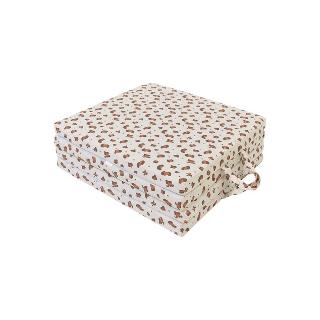 Tappetino da gioco pieghevole imbottito per bambini 3 in 1, Leopardo