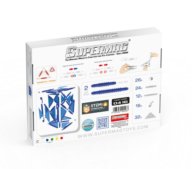 SUPERMAG magnetická stavebnica Geometry 110ks