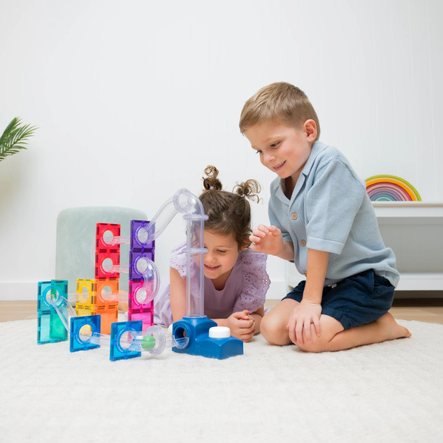 CONNETIX® Ball Run Launcher Pack construcción magnética 47Pc