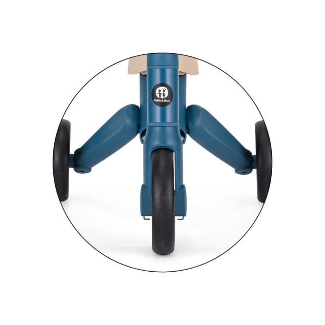 PETITE&amp;MARS Tricycle multifonction 4 en 1 Drift Ocean Blue