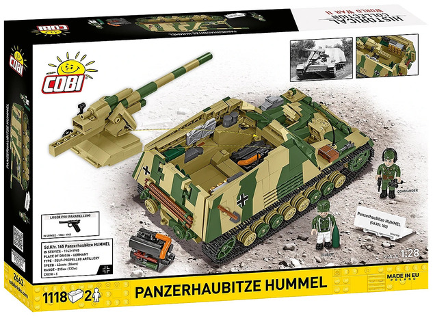 Cobi 2663 World War II Panzerhaubitze HUMMEL, 1:28, 1118 k, 2 f