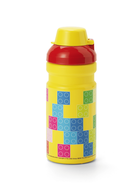 LEGO Brick desiatový set (fľaša a box) - červená/žltá