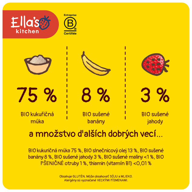 Ella's Kitchen BIO Chrumky jahoda a banán (20 g)