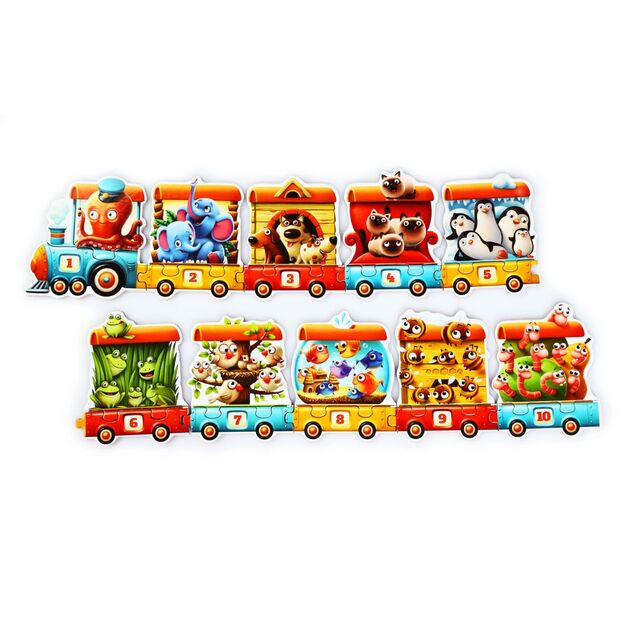 Puzzlika 13050 Vonat 94 cm - oktató puzzle 20 darabos