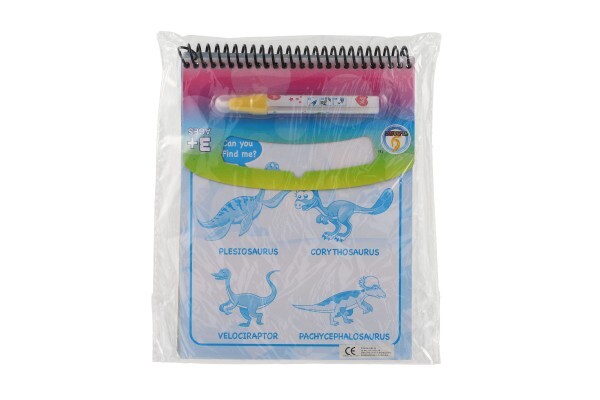 Magische Wassermalerei/Bleistiftblock Dinosaurier, 4 Blatt