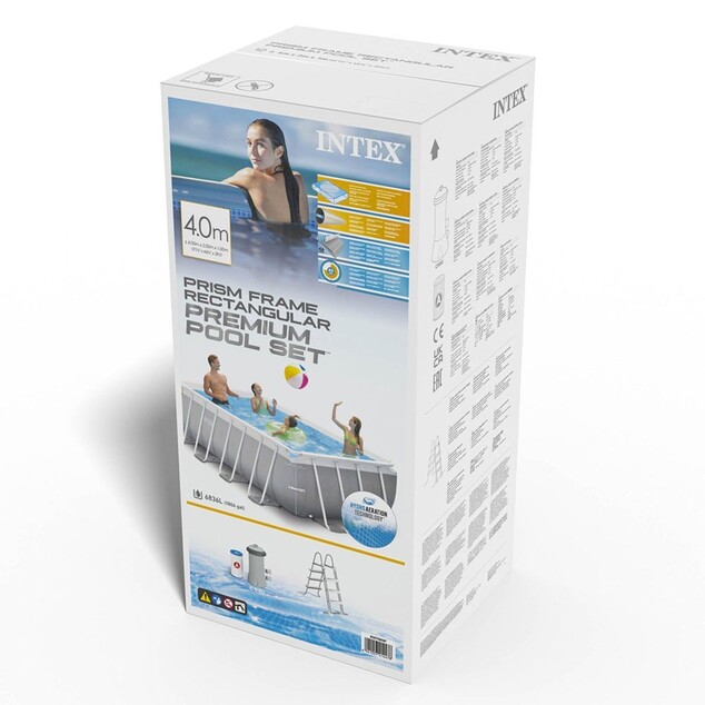 Záhradný bazén INTEX 26788 Prism Frame Rectangular 400 x 200 x 100 cm kartušová filtrácia