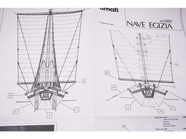 AMATI Navae Egizia egyptská loď 1:50 kit