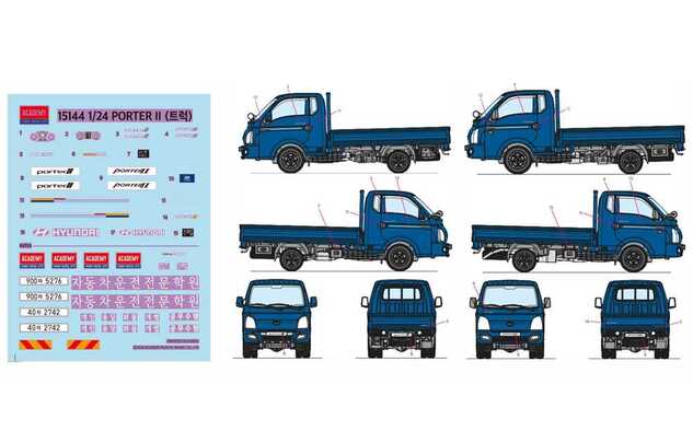 Modellbausatz Auto 15144 - PORTER II Cargo Truck (1:24)