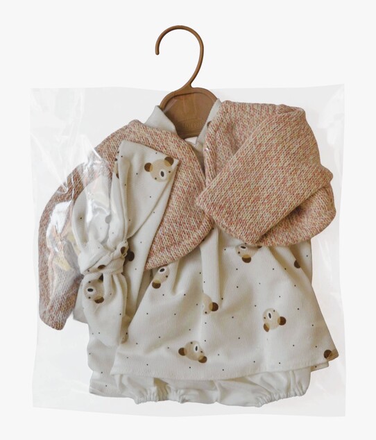 Llorens M844-010 oblečenie pre bábiku bábätko NEW BORN veľkosti 43-45 cm