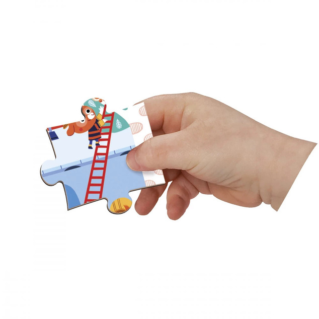 Janod Magnetipuzzle Pompieri 36 bucăți în formă de valiză