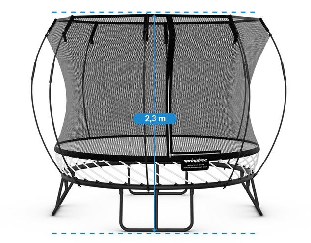 Springfree Trampoline® Compact Round (R54) Trampolína s ochrannou sieťou, 240 × 240 cm