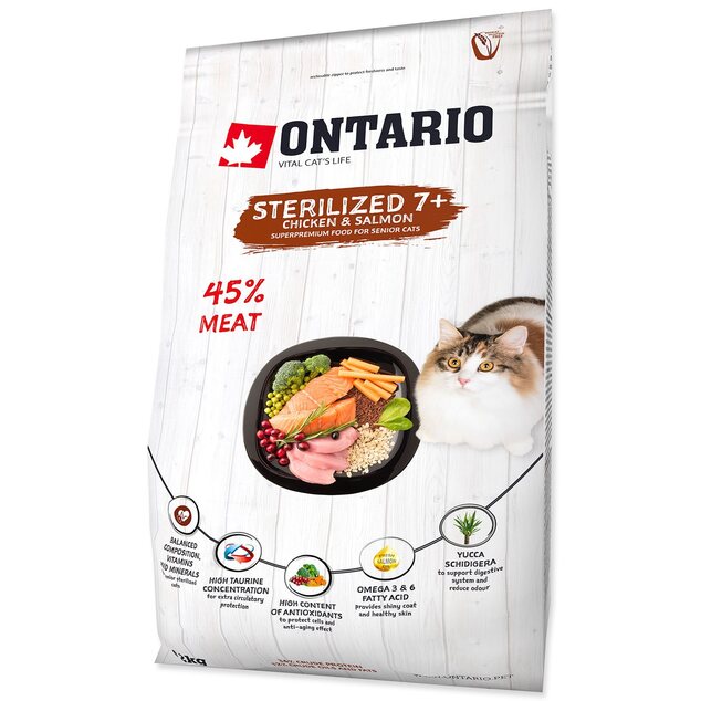 Krmivo Ontario Cat Sterilised 7+2kg