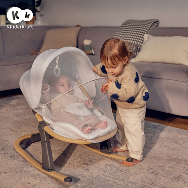KINDERKRAFT Hamaca Elsu Grey, hasta 9kg