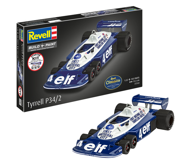 Starter Kit autó 77741 - Tyrell P34/2 6-Kerekű (1:32)