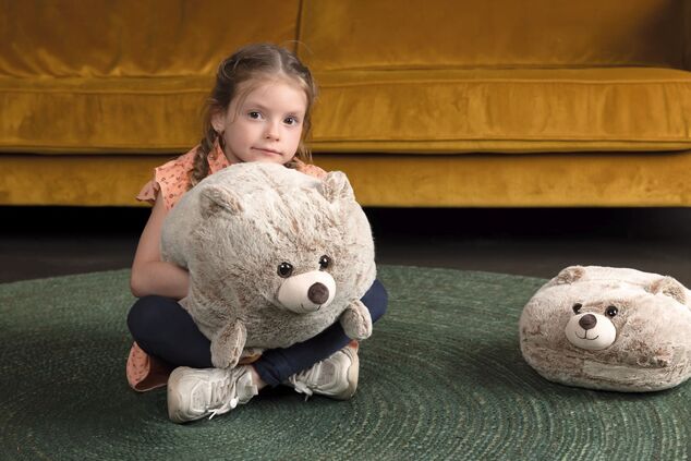 Cuscino Cozy Noxxiez HW729 Orso - cuscino in peluche riscaldante 3 in 1