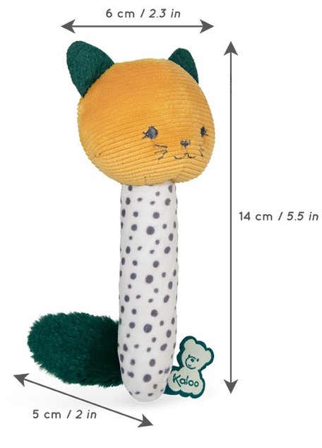Kaloo Senzorická textilná hrkálka pre bábätko Stimuli