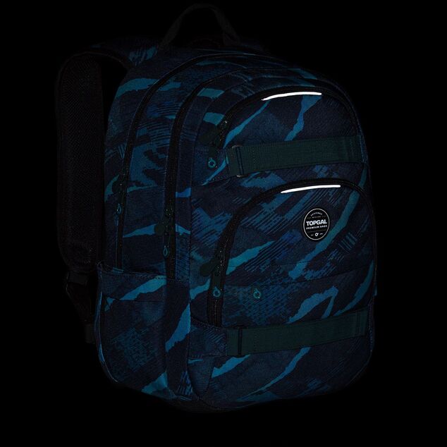 Zaino studentesco nel design blu-turchese Topgal VIKI 25078