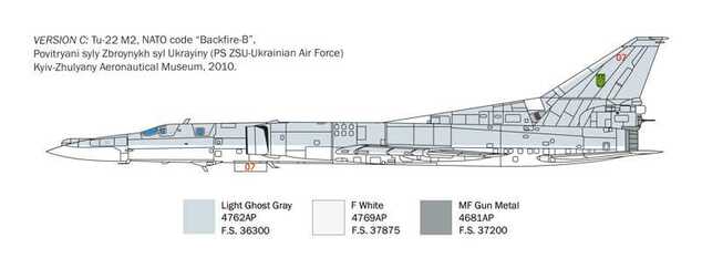 Model Kit letadlo 1440 - Tu-22 M3 BACKFIRE C (1:72)